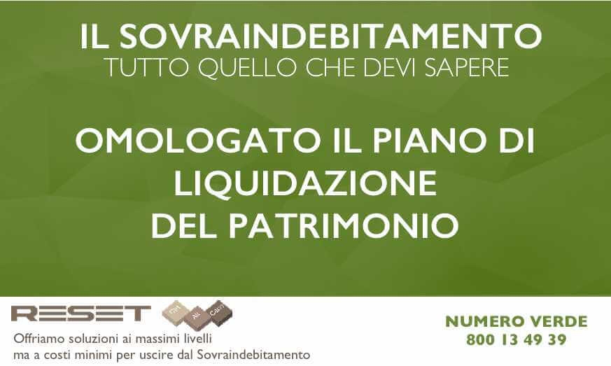 Il Piano di Liquidazione del Patrimonio omologato dal Tribunale di Reggio Emilia